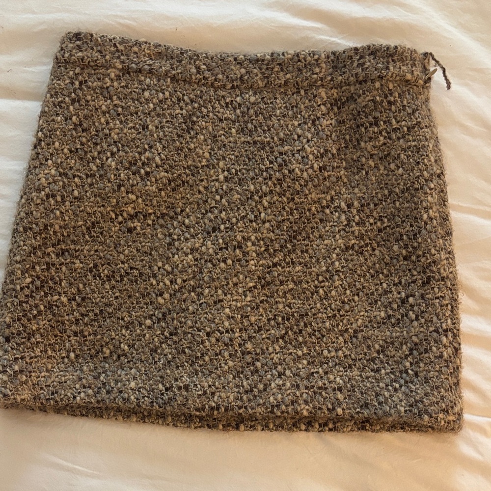 Theory Women's Brown Tweed Mini Skirt